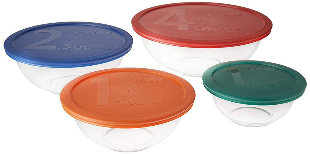 Pyrex Smart Essentials 8-Piece Mixing Bowl Set
