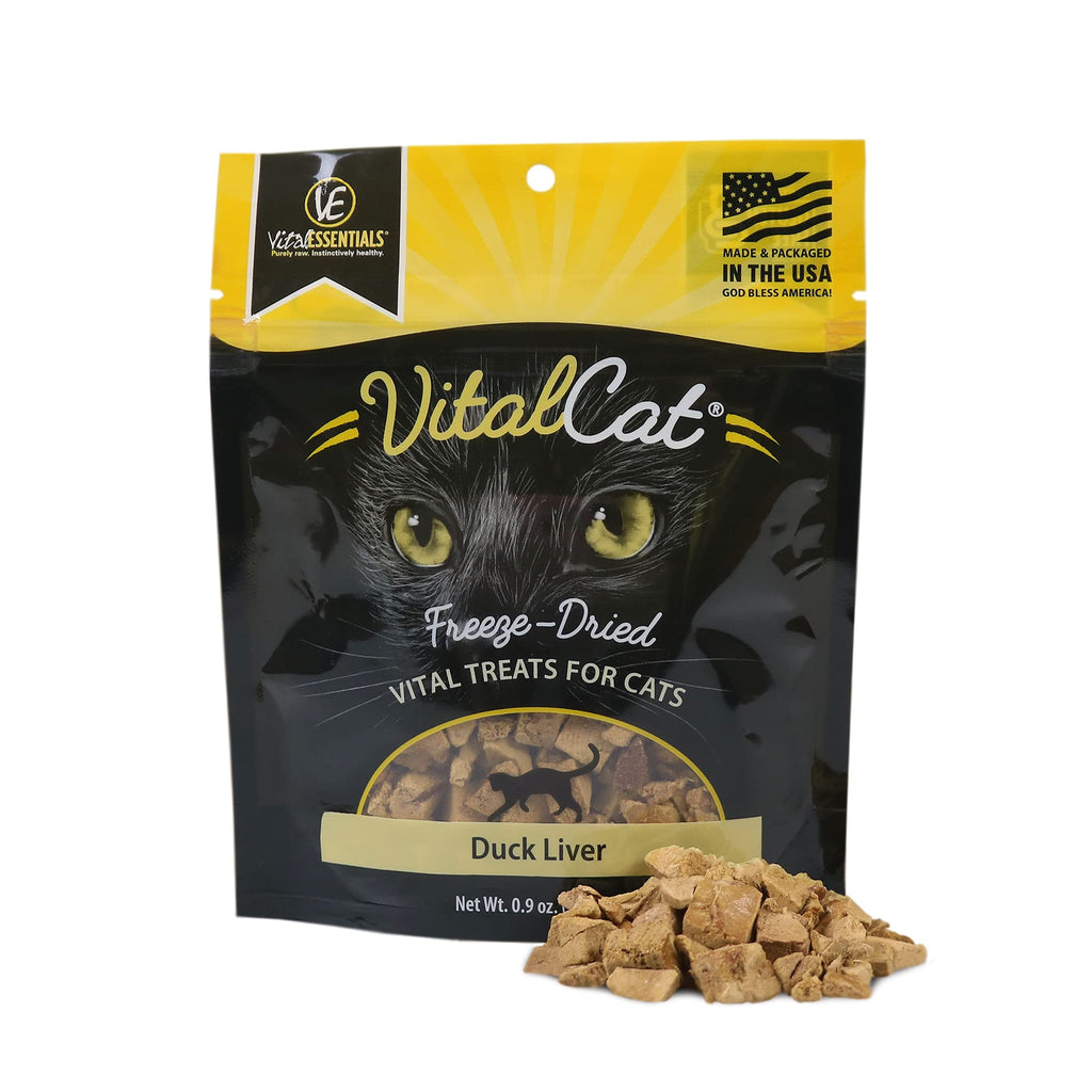 Vital Essentials Freeze Dried Cat Treats Duck Liver 0.9 oz