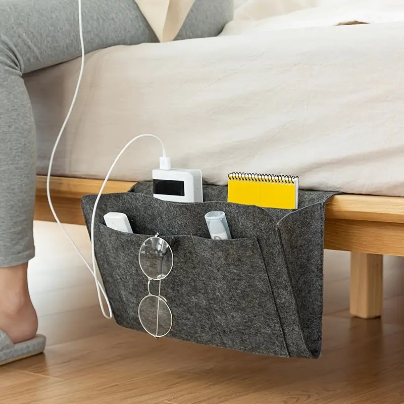 Multifunctional Felt Bedside Caddy for Storage Essentials