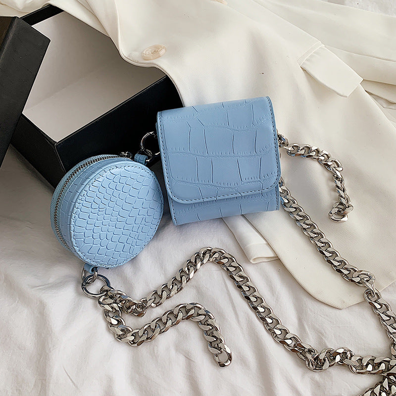 Round Chain Shoulder Bag for Pictures and Essentials