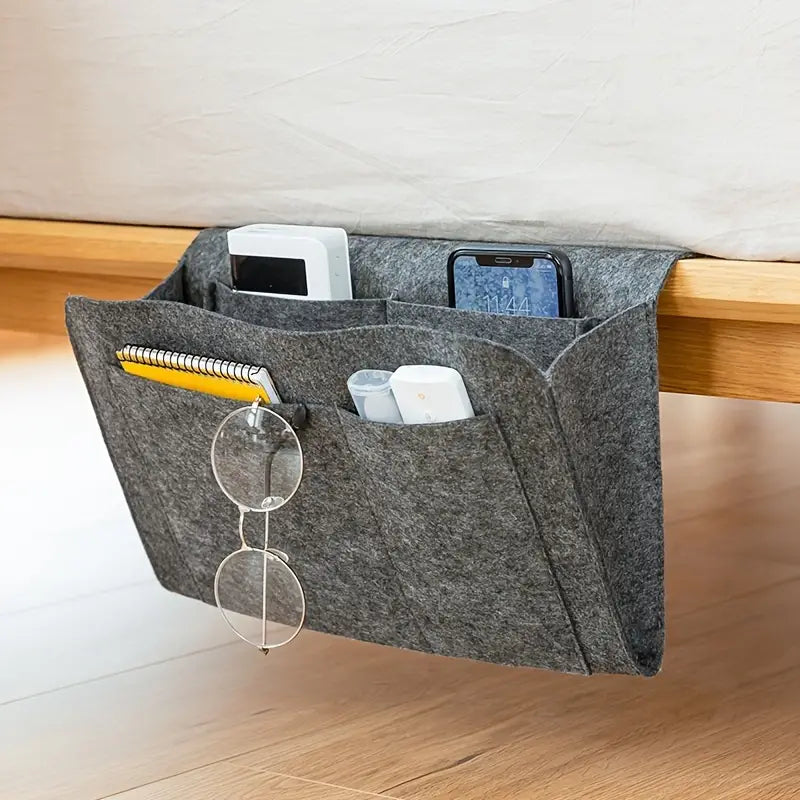 Multifunctional Felt Bedside Caddy for Storage Essentials