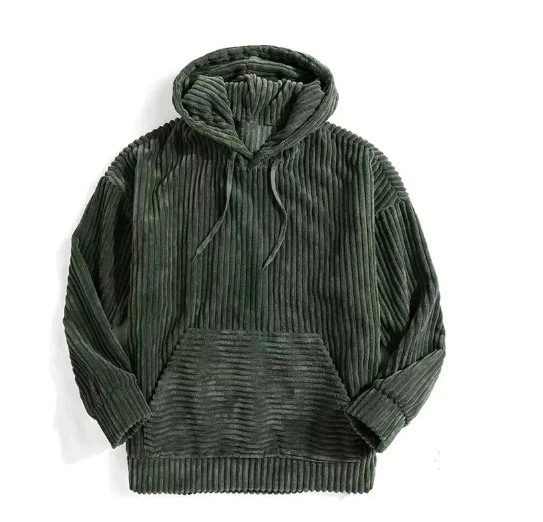 Essentials Hooded Corduroy Pullover for Men (One Piece)