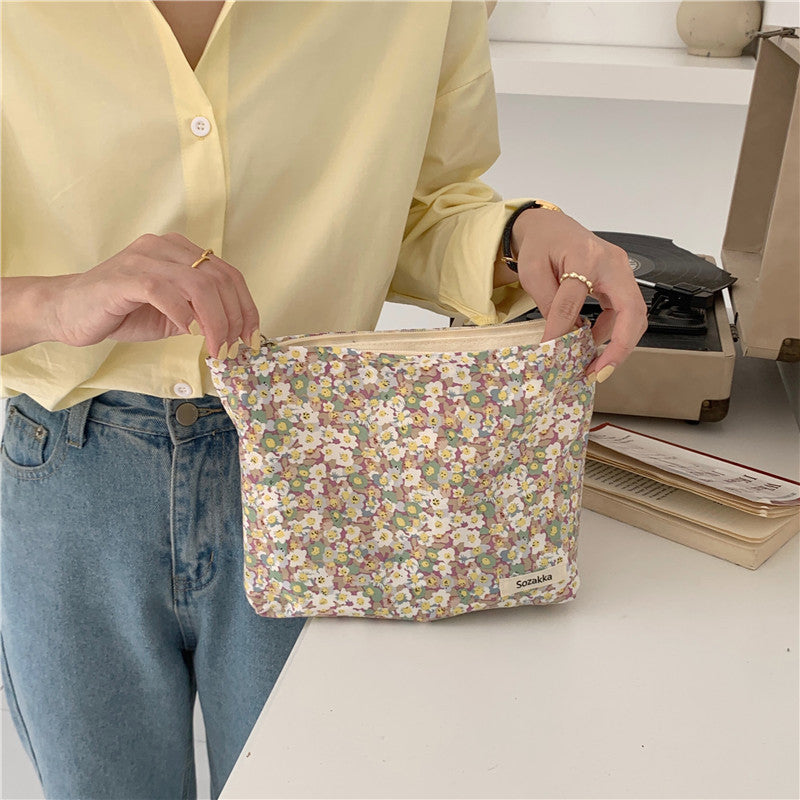 Floral Makeup Storage Clutch for Small Essentials