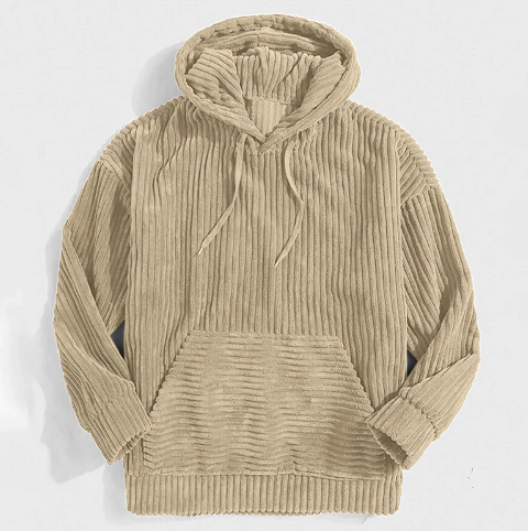 Essentials Hooded Corduroy Pullover for Men (One Piece)