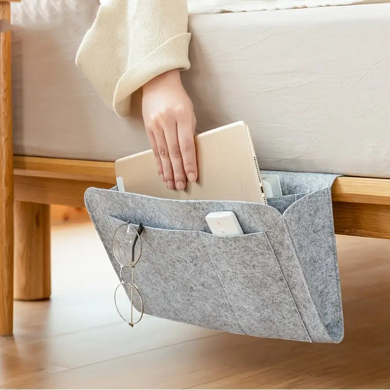 Multifunctional Felt Bedside Caddy for Storage Essentials